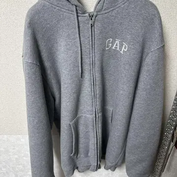 GAP 그레이 후드 부착 후드티