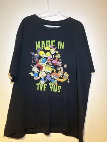 nickelodeon 90s 그래픽 티셔츠 2X 블랙