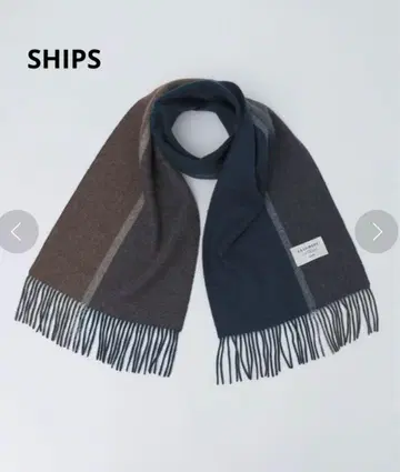 SHIPS 쉽스 머플러 캐시미어 100% 패널 더블 페이스 머플러