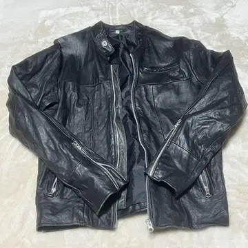 블랙 라무 가죽 자켓 38