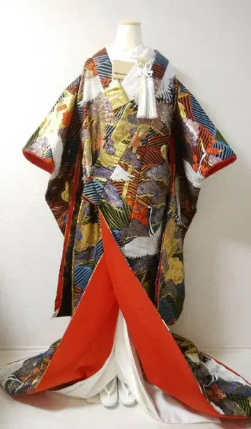 신부 의상 럭셔리 이로 우치카케 우치카케 블랙 베이스