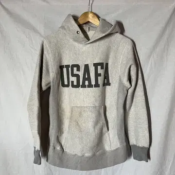 버즈릭슨 USAF 로고 포함 그레이 후드티 일본제