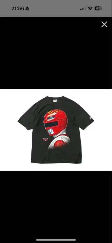 슈퍼 전대 x HOMEGAME 1988 긴가 레드 TEE 'BLACK'