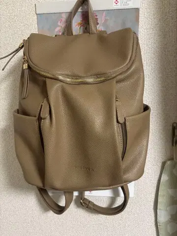 MONO COMME SA 베이지 지퍼 백팩