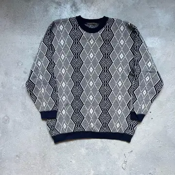 90s Y's 'argyle design' knit rare