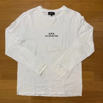 A.P.C. 아 페 세 로고 자수 롱 슬리브 티셔츠 M
