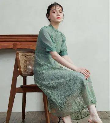 결혼식 원피스 그린 그린