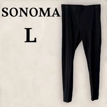 SONOMA [ L ] 블랙 레깅스 심플 루즈핏 스포츠 블랙 무지