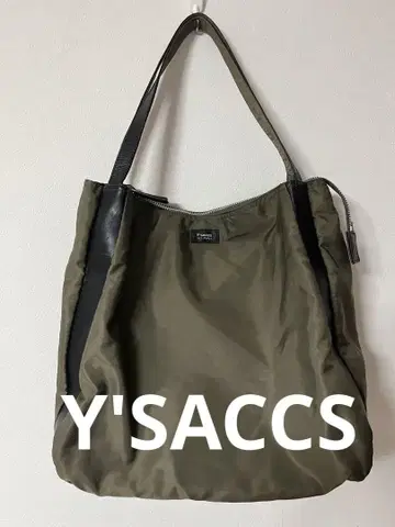 새상품급 Y'SACCS 이자크 올리브 나일론 토트백