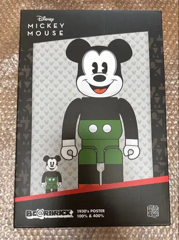 새상품 베어브릭 1930 포스터 미키마우스 BE@RBRICK