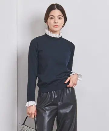 UNITED ARROWS 스캘럽 레이스 니트
