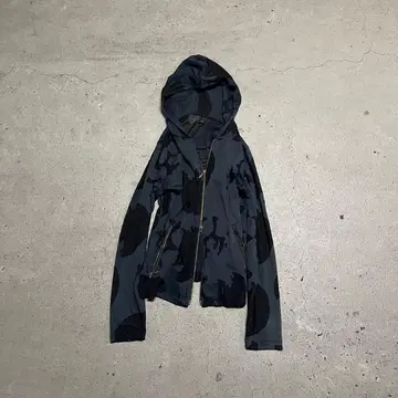 2000s archive patchwork doublezip hoodie