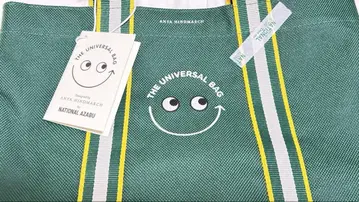 라스트 미사용 새상품 소 내셔널 린넨 에코백 Anya Hindmarch