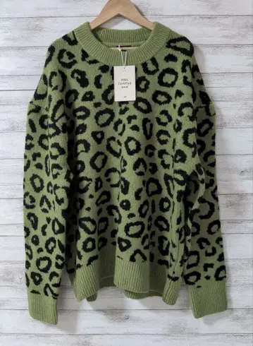 새상품/택 포함 H&M 레오파드 자카드 니트 M