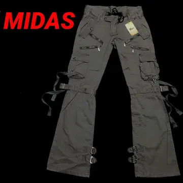 새상품 MIDAS W 허리 본지티 기믹 부츠컷 카고 팬츠