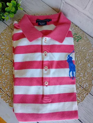 [ 새상품급 ] [ POLO ] 폴로 피케 셔츠 스트라이프 핑크 XL