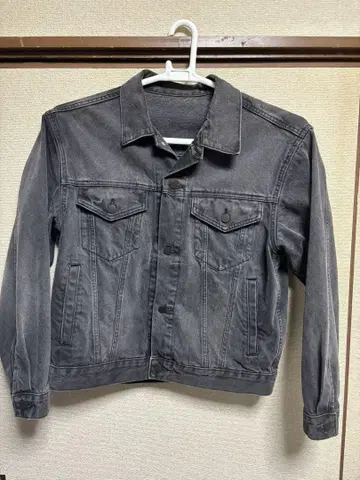 블랙 데님 자켓