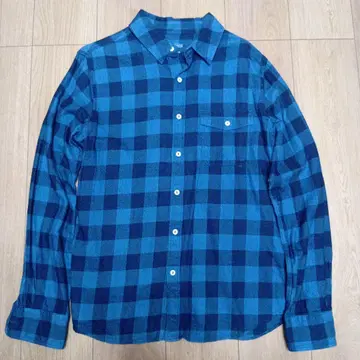 SAVE KHAKI 플란넬 셔츠 S 사이즈 청흑 체크