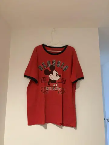 Disney Store 미키 링거 T셔츠 빨간색