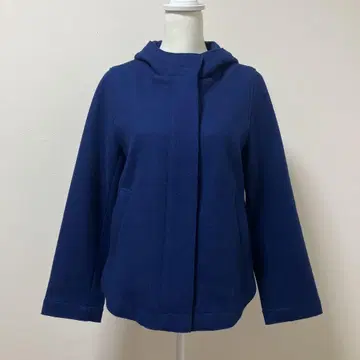 마린프랑세즈 코트 아우터 블루 후드 부착 깔끔 고급 가을 겨울