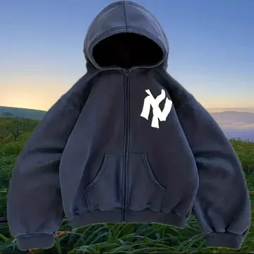 NY 집업 후드티 y2k 00 짧은 기장