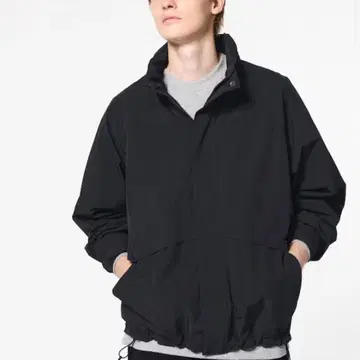UNIQLO 윈드프루프 스탠드 블루종 black L 사이즈