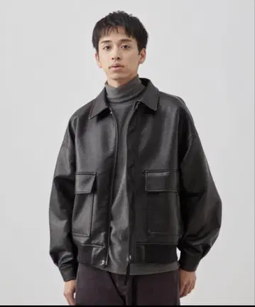 b.c.stock 쇼트 기장 가죽 자켓 A2