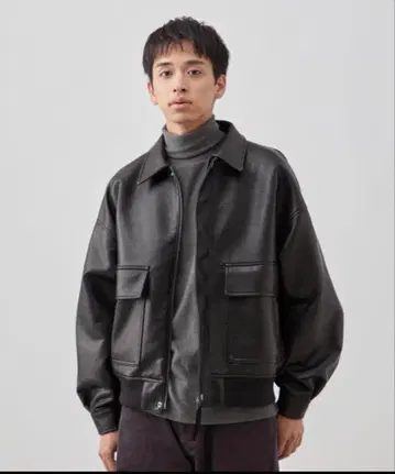 b.c.stock 쇼트 기장 가죽 자켓 A2