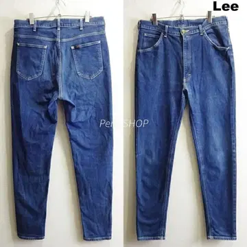 Lee PREST 슬림 데님 W86cm 강력 스트레치 하이웨스트 남색