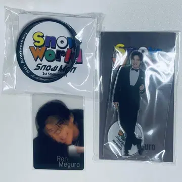메구로 렌 Snow World 아크릴 스탠드 러버 밴드 흘끗 보기 카드