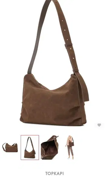 토피카피 브라운 숄더 스웨이드풍