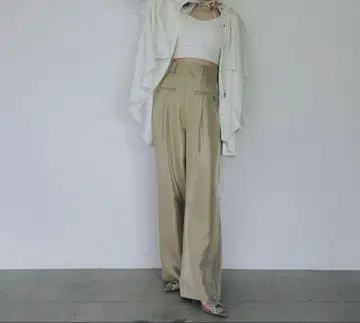 ANDREA&Co. 골드 하이웨스트 와이드 팬츠
