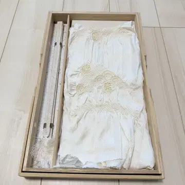 순수 실크 오비 장식 천 허리띠 세트 화이트 전통 예복 기모노 예복용