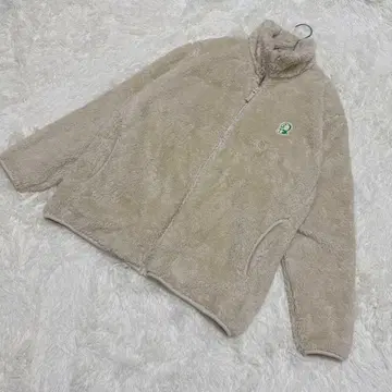미사용급 유니클로 도라에몽 콜라보 하이넥 플리스 자켓 아이보리