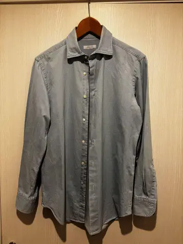 ARCODIO GINO 샴브레이 셔츠 38 라이트 블루