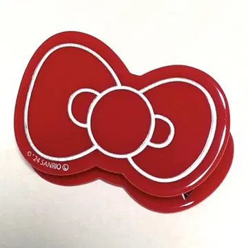 레어 로리즈팜 리본 키티 빨간색 머리핀 헤어 클립