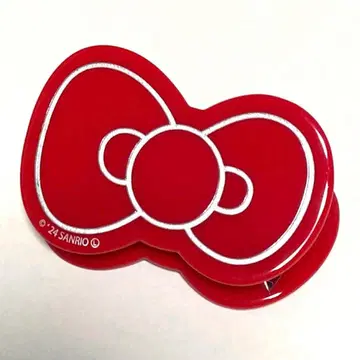 레어 로리즈팜 리본 키티 빨간색 머리핀 헤어 클립