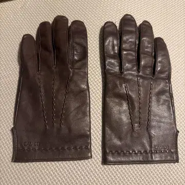 다크 브라운 가죽 장갑 안쪽 라이닝 포함