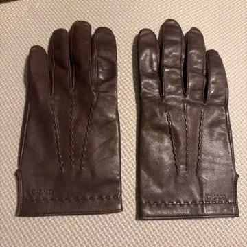 다크 브라운 가죽 장갑 안쪽 라이닝 포함