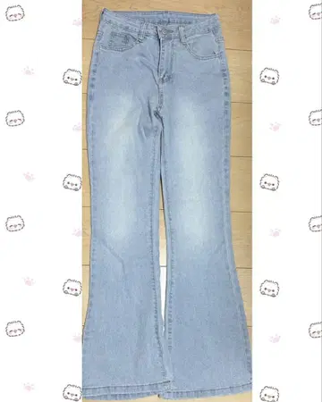원 웨이 데님 플레어 팬츠