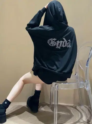 GYDA 블랙 라메 후드티 상하의 [ 가격 인하 가능 ]