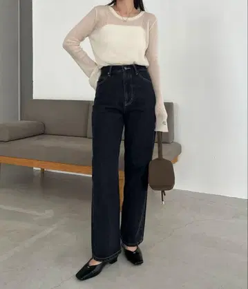 카프리슈 레마쥬 13oz 하이웨스트 스트레이트 데님