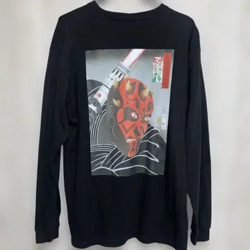 STAR WARS 우키요에 성간 대전 그림 두루마리 다스 몰 롱 T셔츠