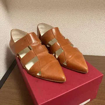 Sellenatela 가죽 오픈토 신발