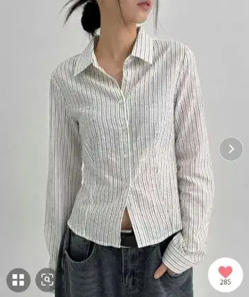 가격 인하 미사용 새상품 블랙업 오리지널 스트라이프 셔츠 S