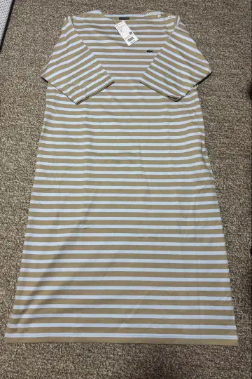 [새상품] 빔즈 보이 라코스테 보더 원피스 36