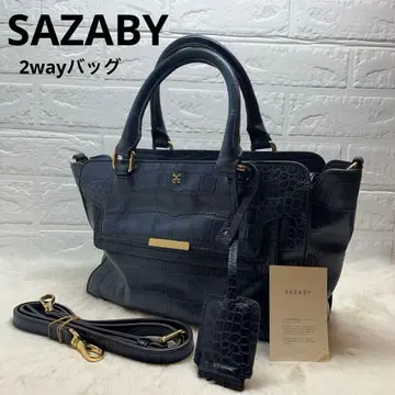 SAZABY 네이비 핸드백 숄더 2way