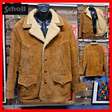 80s 빈티지 Schott 웨스턴 스웨이드 보아 런치 자켓