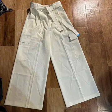 ADAM ET ROPE 아이보리 와이드 팬츠 카고 팬츠