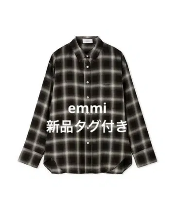 emmi 체크 오버 셔츠 택 포함 새상품